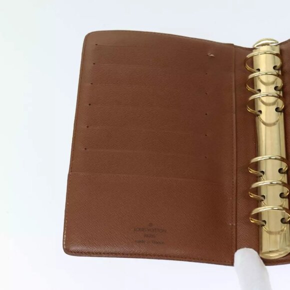LOUIS VUITTON Monogram Agenda MM Day Planner Cover R20105 LV Auth 72237 - Picture 11 of 13